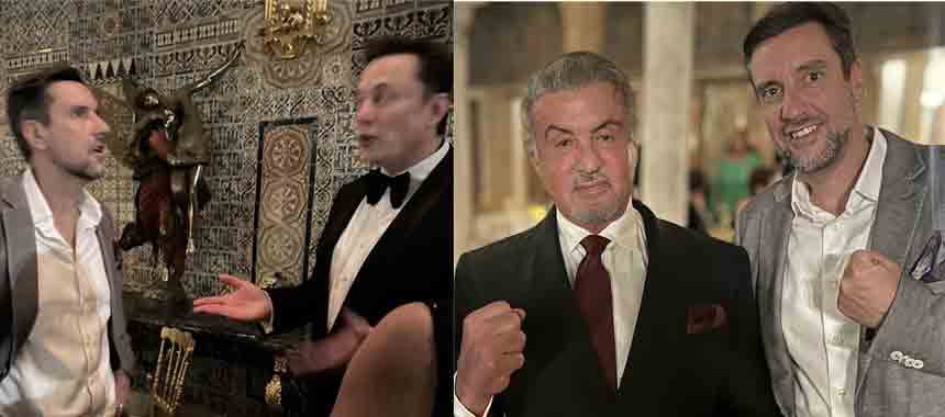 Cover Image for Photos: Clay Hangs with Elon, Sly at Mar-a-Lago