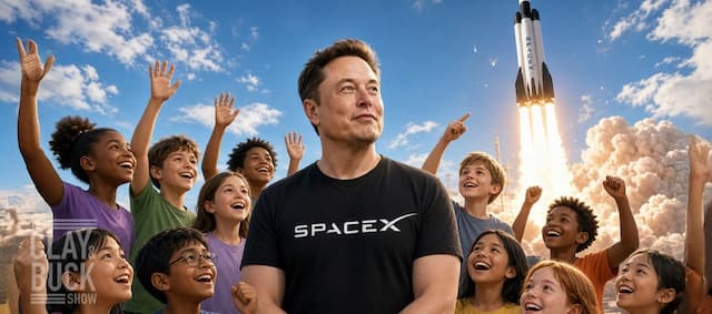 Cover Image for Elon Musk Just Gave SpaceX Shares to Every Kid in America