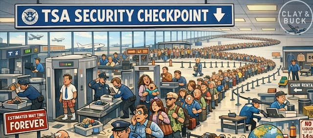 Cover Image for Dems Shut Down DHS Funding, TSA Unpaid, Travelers Stranded — All for Illegal Aliens!